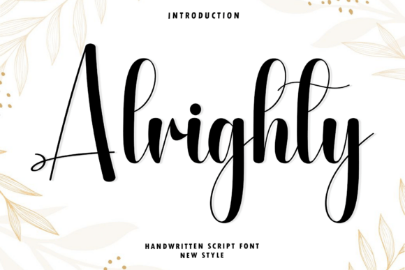 Alrighty: A Modern Script Font for Editorial Design