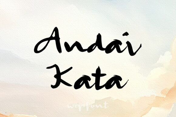 Andai Kata: A Bold Brush Typeface for Web Design