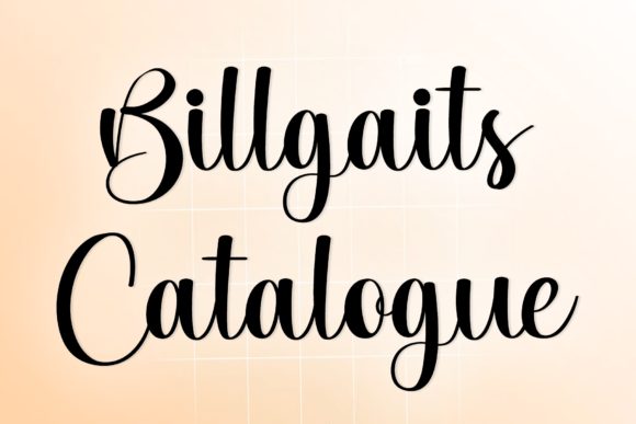 Billgaits Catalogue: A Rhythmic Script for Modern Design