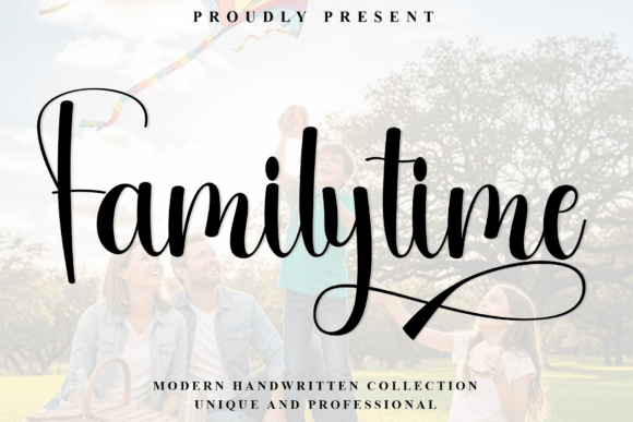 Familytime: An Elegant Script Font for Editorial Design