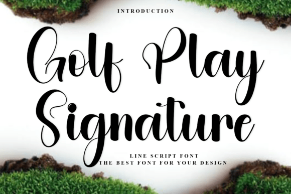 Golf Play Signature Font for Digital Branding
