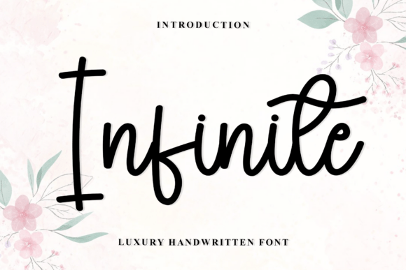 Infinite Script Font for Editorial Design
