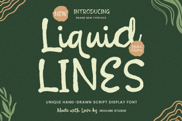 Liquid Lines Script Font for Crafters