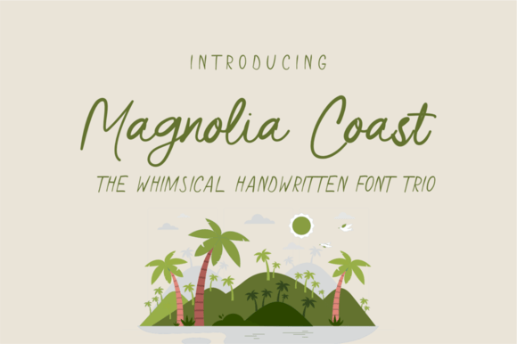 Magnolia Coast Trio: A Refined Script Typeface for Elegant Branding