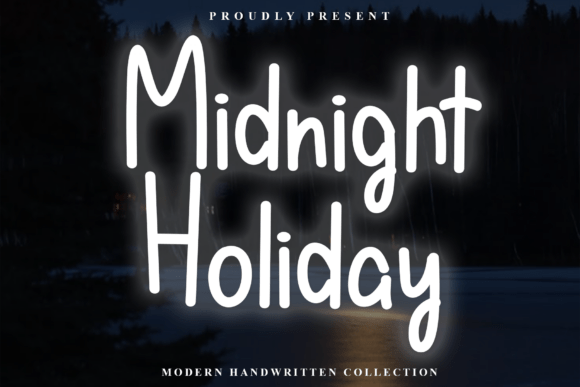Midnight Holiday: A Modern Script Typeface for Elegant Branding
