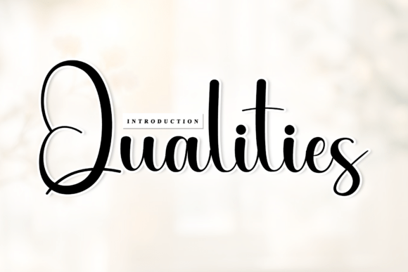Qualities Font: A Rhythmic Script for Elegant Design