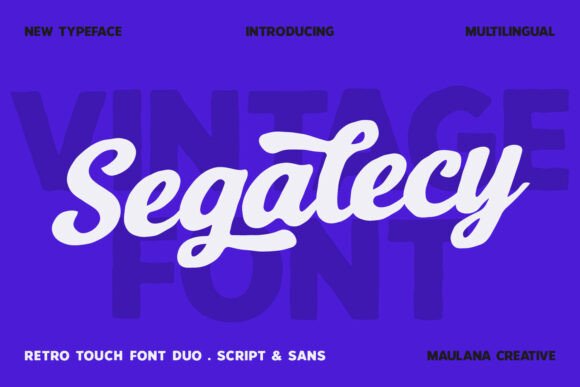 Segalecy: A Retro Typeface for Editorial Design